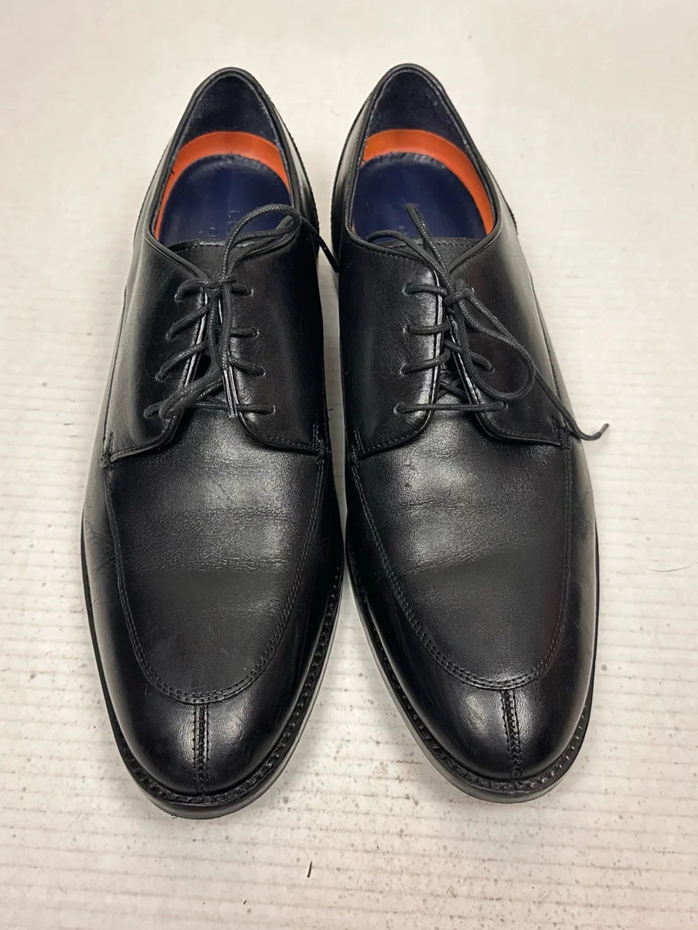 Cole Haan Men's Black Leather Lenox Hill Split Toe Derby shoes Size 9.5